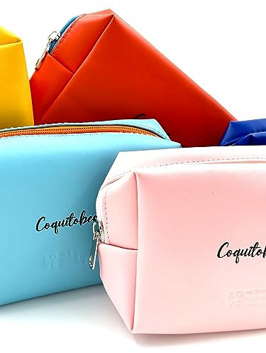 CoquitoBeauty Trousse de toilette unisexe - adulte et enfant - Polyvalente, idéale pour les voyages, la plage, cinq couleurs au choix, excellente trousse de toilette à main, imperméable à l'eau, joli