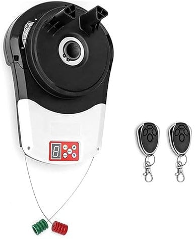 McbeAn Automatic Roll Up Door Opener, Auto Garage Roller Door Opener with 2 Remote, for Garage Warehouse Store Barn Farm