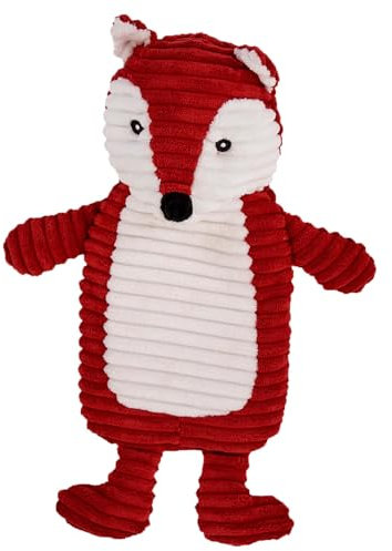 K Collection 3D Novelty Hot Water Bottle with Removable Cover - Fox Design - Soft Plush Cover - Premium Natural Rubber