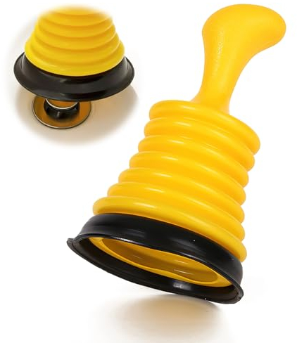Ventosa pequeña de 18 cm, campana de succión para baño, cocina, ducha, inodoro en situaciones de emergencia, bañera