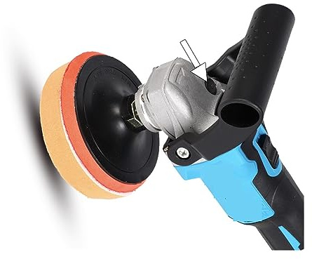 Tampon de polissage humide Polisseuse de voiture meuleuse d'angle sans brosse 1600W Machine de polissage de cire de voiture à vitesse Variable for batterie 18V pour béton, marbre, granit et carreaux d
