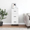 HETFTJN Sideboard, Apothekerschrank Küchenunterschrank Barschrank Schuhschrank Schmal Geeignet für Wohnzimmer Dorm Office Flur Hochglanz-Weiß 34,5x34x90 cm Holzwerkstoff