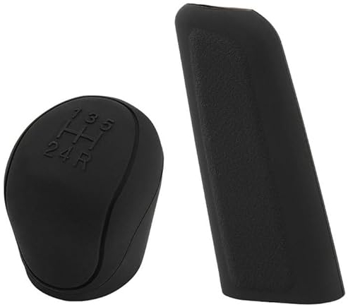 Funda Pomo Cambios Marcha Coche Antideslizante Negro, Cubierta de Perilla de palanca de Marchas, protector de pomo adherente, Funda palanca de cambios, Silicona, Universal, Negro