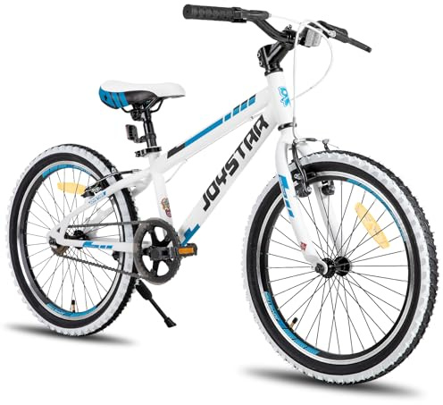 JOYSTAR Lubbock 20-Zoll-Kinderfahrrad für Jungen und Mädchen im Alter von 7 bis 12 Jahren – Hardtail-Mountainbike für Kinder mit 1-Gang-/7-Gang-Antrieb