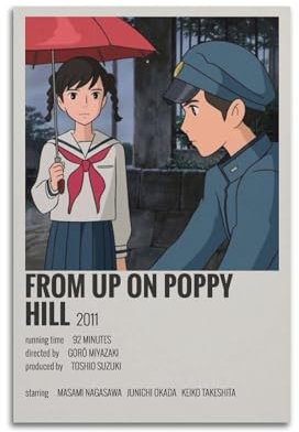 szzmyo From Up On Poppy Hill Anime-Poster, dekoratives Gemälde, moderne ästhetische Leinwand-Poster, Schlafzimmer-Kunst, Wohnzimmer, Dekoration, Poster, 20 x 30 cm, ungerahmter Stil
