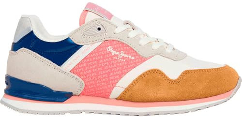 Pepe Jeans London Print W, Sneak Mujer, Marrón Biscuit Beige, 42 EU