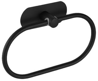 Badezimmer-Zubehör-Sets ohne Bohren, schwarz, Handtuchhalter, Stange, Ring, Bademantel, Kleiderhaken, Hardware, 1