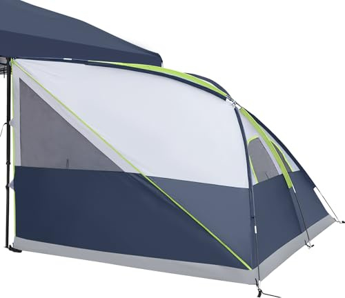 UNP Camping Cube, Seitenzelt für Pavillon 3 x 3 m, einfach aufzubauendes Zelt, Pavillon-Zubehör, 300 x 230 x 180 cm (10x10 Seitenzelt Dunkelblau)