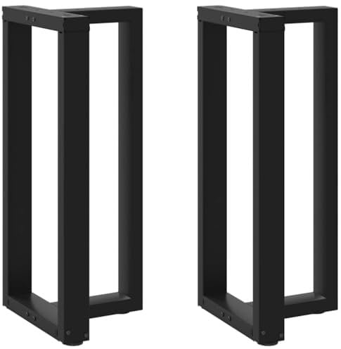 vidaXL Bartischbeine T-Form 2 Stk. Schwarz 40x35x(90-91) cm Stahl, Tischbein, Tischbein Metall, Esstischbein, Möbelbein, Schreibtischbein