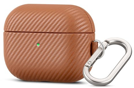 Haobobro [Karbonfaser Textur] für AirPods Pro 2 Leder Hülle - Handgefertigtes AirPods Schutzhäuschen - Stoßfest Ledercase