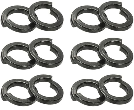 PATIKIL M4 Unterlegscheiben, 124 Stück Federring 304 Edelstahl Sicherungsscheibe Beilagscheiben Schwarz Zinkbeschichtung für Schrauben Bolzen Muttern, 4mm x 6mm x 1mm