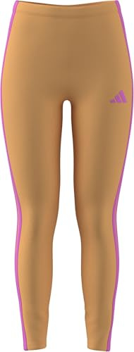 adidas Women's ESSENTIALS 3-STRIPES COTTON LEGGINGS, Semi Ice Tangerine/st tropic bloom, XXL