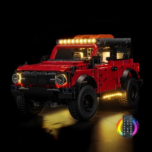 Fernbedienung Licht-Kit Kompatibel mit Lego Ford Bronco SUV 42213 (Kein Modell), Led Beleuchtungs Set Compatible with Lego 42213 Ford Bronco SUV Kreative Spielzeug