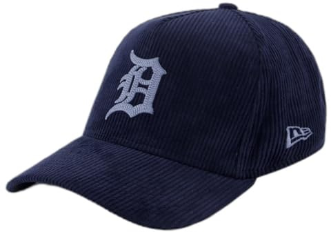 New Era E-Frame Cord Tigers Cap Basecap Baseballcap Cordcap MLB Detroit Damen/Herren - Metallschnalle, mit Schirm Herbst-Winter Herbst Winter