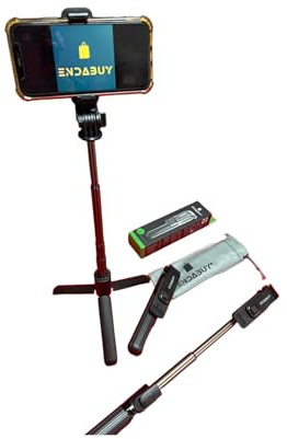 Endabuy® Palo Selfie Trípode Bluetooth para móvil, 3 en1 Extensible Selfie Stick con Mando a Distancia Inalámbrico 270° Rotación, Portátil. Compatible con iPhone/Samsung/GoPro/Cámaras