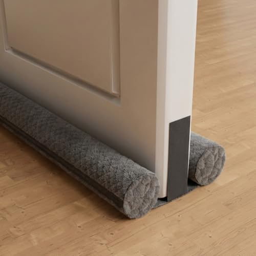 Extra-thick Under Door Draught Excluder, 90cm Wind Stopper for Window & Door, Air Door Draft Stopper Noise Blocker for Bottom of Door, Door Draft Stopper Noise Blocker for Bottom of Door (Grey-1 Pack)