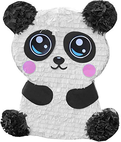 Pinata Panda Bär 48 x 38 x 10 cm | Schwarz Weiß - Geburtstags Dekoration (Panda)