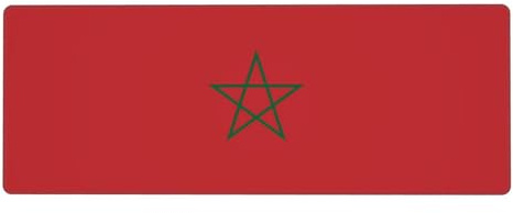 Clavier et tapis de souris à motif drapeau du Maroc (80 x 30 cm) pour les jeux et le bureau.