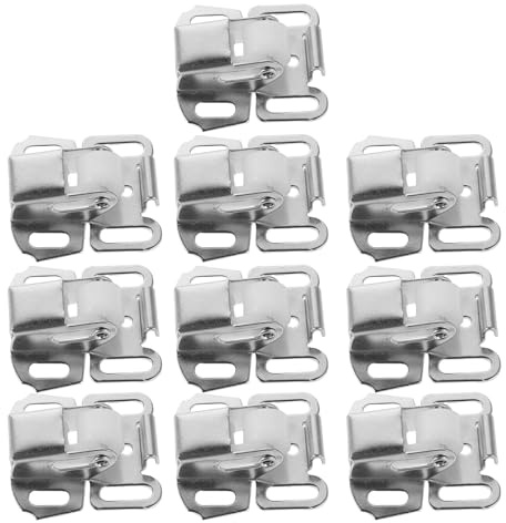 NIYANGLE 10 Sets Mailbox Roller Latch Replacement with Zinc-Plated Steel Post Box Door Lock Hardware, Spring-Loaded Roller Catch for Mailbox Door Repair and Outdoor Security