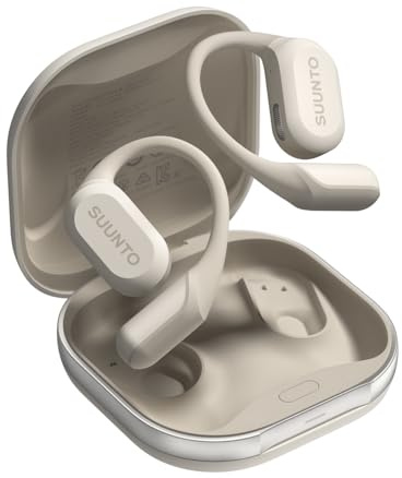 Suunto Spark Auriculares Open Ear, Air Line con Seguimiento Inteligente De Movimiento, Retroalimentación De Rendimiento De Audio, Manos Libres, Resistencia Al Sudor IP55, 36h con Estuche De Carga