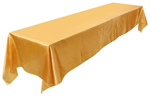 58 x 126 Zoll rechteckige, waschbare Tischdecke, schmutzabweisend, Dekoration für Bankette, Hochzeiten und Partys (Gold)