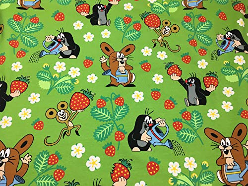 Beanie Mütze kleiner Maulwurf Gartenfreunde hellgrün, auch gefüttert