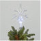 Mr Crimbo Light Up Snowflake Star Christmas Tree Topper Battery Op White 33cm