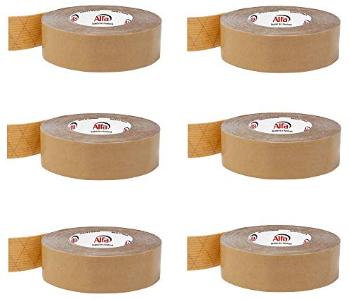 Alfa 6x Sockelleisten Klebeband 50 mm x 50 m doppelseitiges Klebeband mit hoher Anfangs-/Dauerklebkraft zur Montage von Sockelleisten