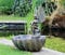 Garden Ornament Water Feature Fountain LED Lights Indoor Outdoor Waterfall Water Fountain Decoration Feature Self Contained Ornament Pond Terrace Balcony Sitting Fairy Bronze 16.6cm High