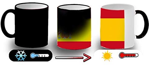 MERCHANDMANIA TAZA MÁGICA BANDERA ESPAÑA PAIS CONSTITUCION magic mug