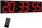 CHKOSDA Digitale Wanduhr, übergroße LED-Digitaluhr mit Auto-Dimmer, riesiger Countdown-Timer mit Fernbedienung, 27.5in breites LED-Display, 6 Ziffern, Wandhalterung, Datum und Temperatur(Rot)