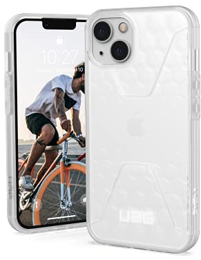 Urban Armor Gear Civilian Hülle kompatibel mit Apple iPhone 13 [Wireless Charging kompatibles Cover, Sturzfeste Handyhülle, Displayschutz durch erhöhten Rand] frosted ice