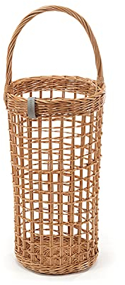 e-wicker24 DESAYER SCHIRMSTÄNDER AUS WEIDEN- STÄNDER FÜR Regenschirm MIT Griff