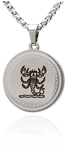 LaraZeidler Berlin Sternzeichen Kette Skorpion für Damen und Herren Tierkreis Sternbild Zodiac Anhänger aus Edelstahl individuelle Kettenlänge wählbar.
