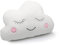Aodafei Kuschel Kissen Wolken,Flauschige Weiche Kuschelkissen Deko Kissen Wolke Form,Dekokissen für Kinderzimmer Couch Schlafzimmer Sofa,Weiße,55x40 cm