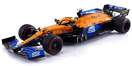 Minichamps 530213404 1:18 Mclaren F1 Team MCL35M-Lando Norris-Pole Position Russian GP 2021 Collectible Miniaturauto, Mehrfarbig
