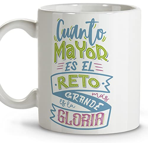 LolaPix Tazas Desayuno Originales. Taza Ceramica 330 ml. Regalos con Frases. Tazas con Mensajes.