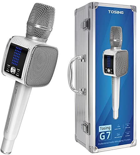 TOSING G7 Professionell Karaoke Maschine für Erwachsene/Kinder mit Karaoke Mikrofon,Tragbares Bluetooth PA System Lautsprecher,Singmaschine für Outdoor,Party,Home,Auto,Kirche