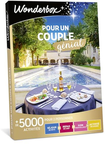 Wonderbox - pour Un Couple Génial - Coffret Cadeau - Idée Cadeau Multi Activités