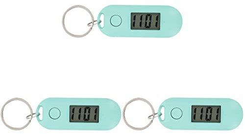 UKCOCO Ser de 3 Montre de Poche Numérique Montre Électronique Montre de Poche Clip- on Montre de Poche Porte- Clés Montre