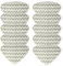 vhbw 10x Panno Compatibile con Vileda Steam, Steam One Scopa a Vapore - Microfibra, Grigio/Bianco