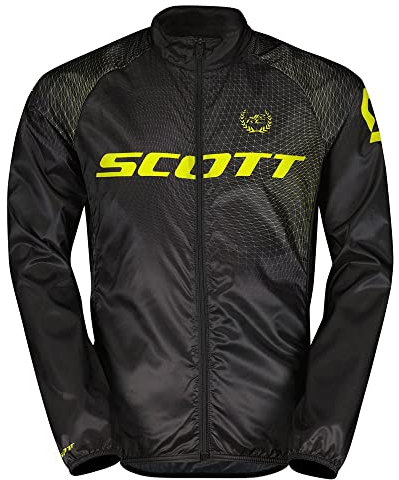 SCOTT RC Pro Junior Kinder Fahrrad Windjacke schwarz/gelb 2025: Größe: XL (164)