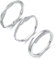 FUNEIA 3 Stück Ring Silber Damen Frauen Stapelbare Ringe Set 18 Karat Weißgold Ehering Verlobungsring Trauringe Weiß Zirkonia Fingerring Knöchelringe Schmuck Größe 49-62 (Silber Set, 57（18.1）)