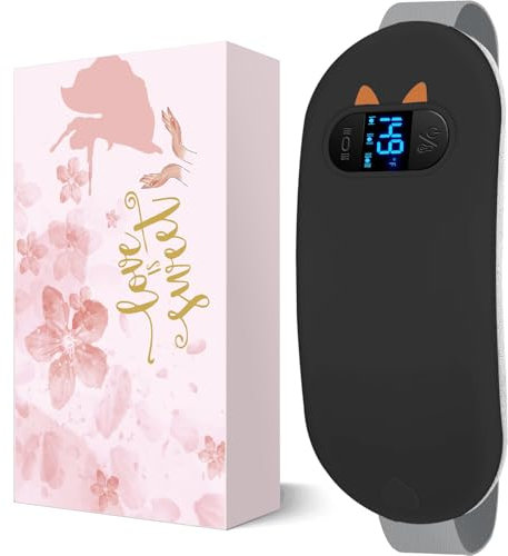 Worxvell Heating Pads for Cramps, Period Heating Pad for Cramps with 3 Heating Levels and 3 Massage Modes, Portable & Wearable & Cordless Menstrual Heating Pad Gift for Women Girls(Black）