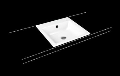 Kaldewei Puro Einbauwaschtisch 3150 460x460x14 mm, 900006033001, Ausführung: mit 3-er Hahnlochbohrung