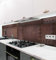 MyMaxxi Küchenrückwand Folie selbstklebend matt - einfache Montage ohne Bohren 0,4mm stark Versteift - Motiv Rostiger Stahl braun 60cm hoch - Spritzschutz Küche Klebefolie - Rustikal alt 400 x 60cm