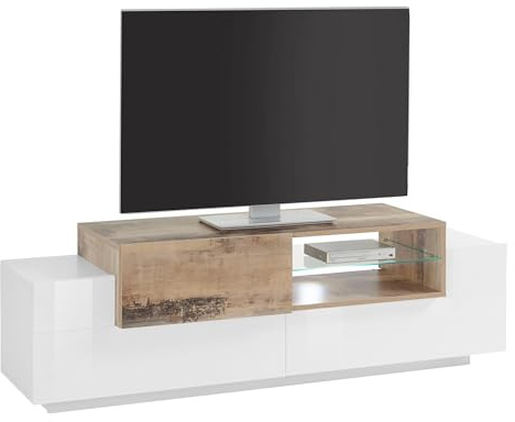 WHOUS TV-Ständer, Ahorn weiß, 160 cm
