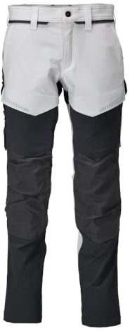 MASCOT Hose mit Knietaschen Weiß/Anthrazitgrau Customized - 22379-311-0689 - Größe 90C56