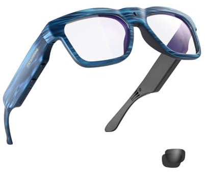 OhO Smart Glasses,256G Camera & Bluetooth Sunglasses with Open Ear Speaker Headset Headphone, Indoor&Outdoor Sports,Polarized UV Protection,For Men Women