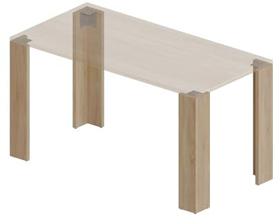POKAR Pata de Mesa, Patas para Muebles, Mesas de la Sala, Patas de la Encimera para Muebles, 13x13x72 cm, Conjunto de 4, Roble Sonoma